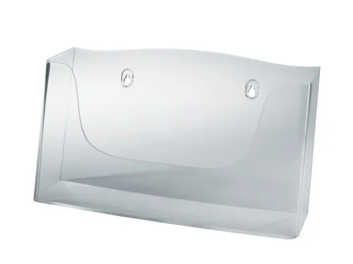 Folderhouder Sigel wandmodel A4 liggend transparant acryl 1 vak