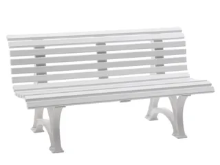 Kunststofbank 800x1500x450mm Zit H 450mm 13 Latten 2 Pootstellen Wit - 1