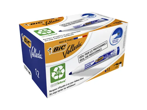 Viltstift Bic Velleda 1701 whiteboard rond large blauw