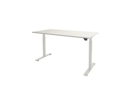 Dextro Basic Zit-sta Bureau Elektrisch 160x80 Krijtwit 25mm Wit