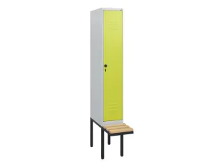 locker met bank,HxBxD 1950x300x815mm,1vak,vak B 300mm,draaigrendel - 1