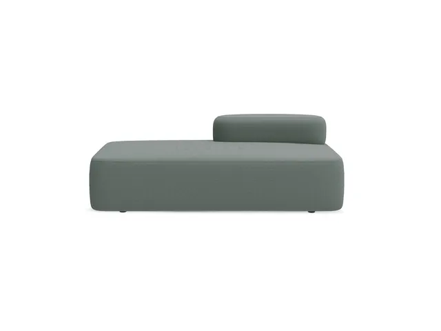 Poefmodule Rocada Volga-E 184x62x92cm royaal grijs