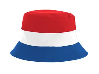Feesthoed rood wit blauw en oranje one size omkeerbaar - 1