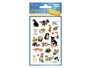 papieretiket Z-design Kids pakje a 3 vel honden en katten - 2