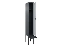 locker met bank,HxBxD 2120x300x815mm,1vak,vak B 300mm,cilinderslot