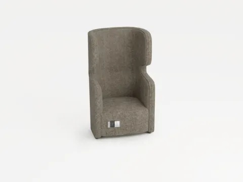 fauteuil,1-zits,geluidabsorberend,stof beige,HxBxD 1330x860x760mm
