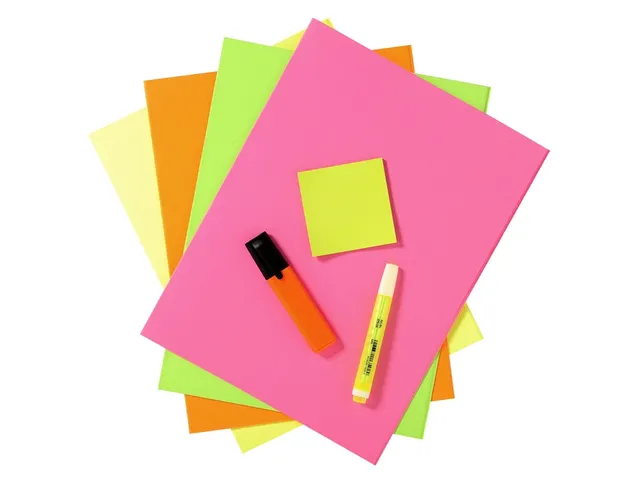 Pak van 100 inlegmappen FLUO 80 - 22x31cm-Geassorteerd