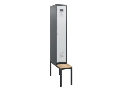 locker met bank,HxBxD 1950x300x815mm,1vak,vak B 300mm,cilinderslot