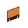 baliepaneel,v. bureau,aanbouw links,B 600mm,CC-zwart,BN3005-geel