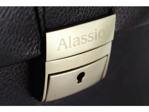pilotenkoffer Alassio Verona echt leder zwart
