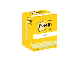 Memoblok Post-it 657 76x102mm geel 12 stuks