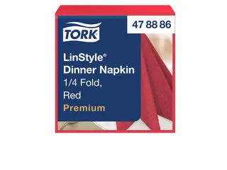 Linstyle Dinnerservet 39x39cm 1/4 vouw rood 14x50 stuks - 1