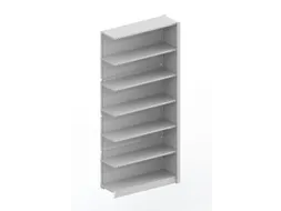 kantoorstelling aanbouwveld HxBxD 2200x1006x335mm 6 OH Stalen Ral7035