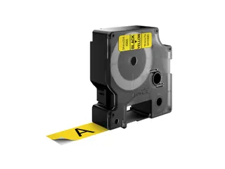 Labeltape Dymo 45808 D1 S720880 19mmx7m zwart op geel - 8