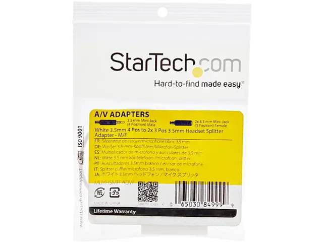 Headset Splitter 3,5 mm 4-positie naar 2x 3-positie 3,5 mm M/F