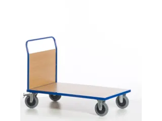 kopwandwagen,draagverm. 600kg,laadvl. LxB 1200x800mm,houtplaat,1wand - 2