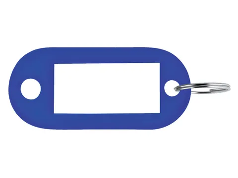 Sleutellabel Pavo kunststof blauw 100 stuks