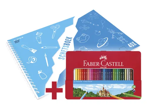 Kleurpotlood Faber-Castell Castle zeskantig 36 stuks in metalen blik +