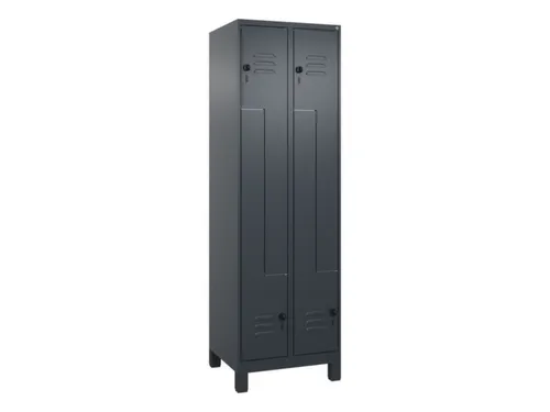 Z-garderobekast,HxBxD 1950x600x500mm,vak B 150/300mm,draaigrendel