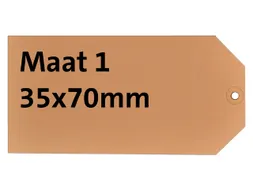Label karton nr 1 200gr 35x70mm chamois 1000 stuks