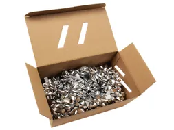 Rozetten metallic Kangaro 60mm zilver 25 stuks in doos
