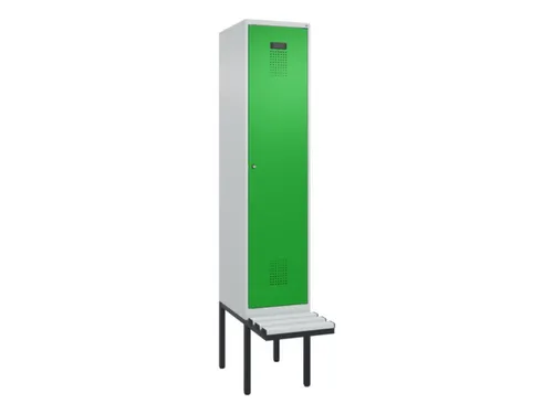 locker met bank,HxBxD 2120x400x815mm,1vak,vak B 400mm,cilinderslot