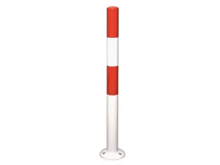 Afzetpaal Om In Te Draaien Ronde Buis D 76Mm H 1 03M Wit/rood - 1