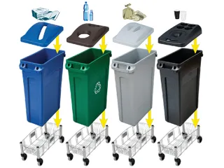 Afvalcontainer Slim Jim Grijs 87 Liter - 5