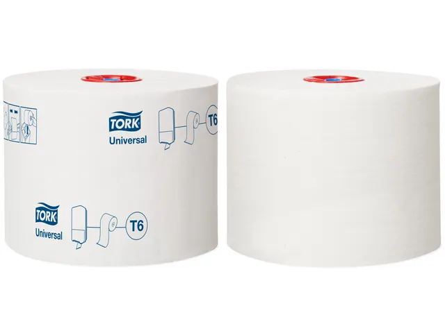 Tork Universal Compact Toiletrol 1-Laags 135 Meter T6 Recycled Wit