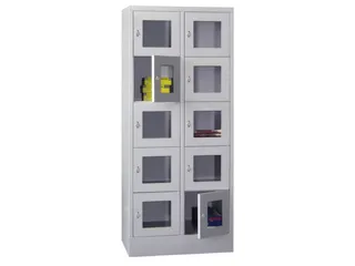 Vakkenkast Vensterdeuren 1850x830x500mm 10 Vakken 400mm Klink Sokkel - 1