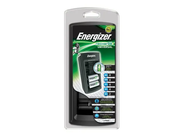 Universele batterij oplader, zwart
