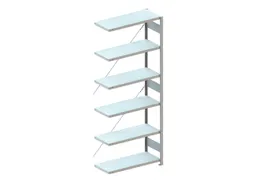 Inhaakstelling Aanbouwveld Ral7035 2500x1006x436mm 6legborden 100kg