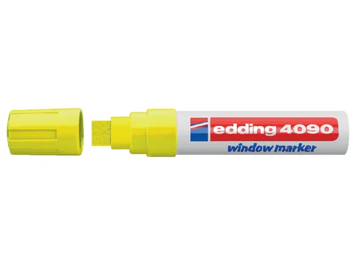 Viltstift edding 4090 window schuin neongeel 4-15mm blister