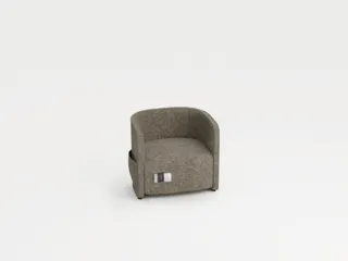 fauteuil,1-zits,stof beige,HxBxD 760x860x760mm,stekkerdoos,2xUSB - 1