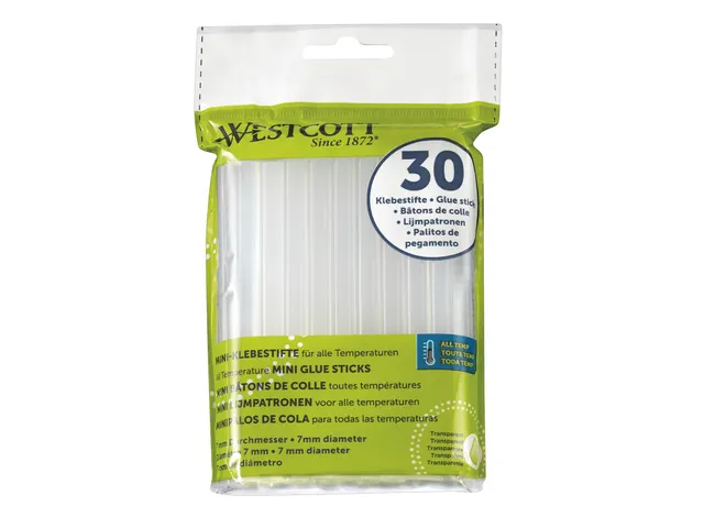 Lijmstiften Westcott zak a 30 stuks