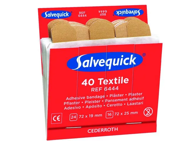 Salvequick 6444 textielpleisters, 6 x 40 stuks