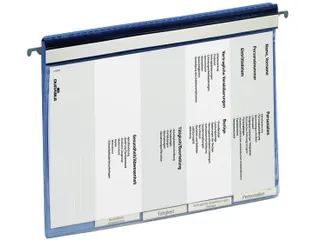 Dossiermap Durable Personeel 2555 A4 Blauw 5 vakken + hangrail - 1
