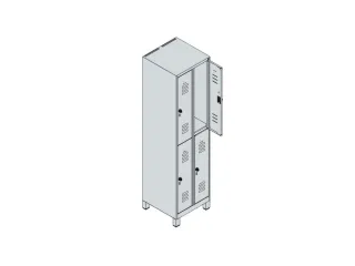 dubbeldekse locker,HxBxD 1950x500x500mm,2x2vak.,vak B 250mm - 5