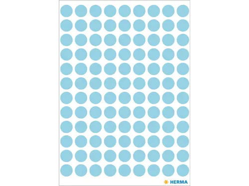 HERMA 1843 Multipurpose etiketten Rond 8mm Blauw 540 stuks