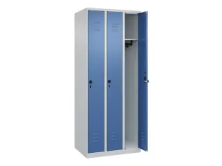 locker,HxBxD 1850x750x500mm,3vak,vak B 250mm,draaigrendel - 2