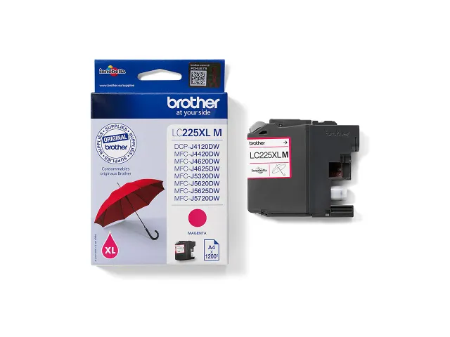 Inktcartridge Brother LC-225XLM rood HC