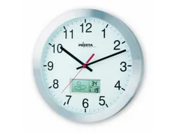 Wandklok Weerstation Kwartsklok Ø 30 cm Lcd Display Binnentemperatuur