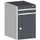 ladekast HxBxD 800x525x525mm 2laden RAL7035 front RAL7016