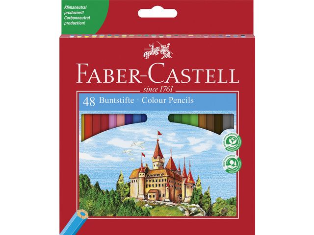 Kartonnen etui met 48x kleurpotlood Castle zeskantig | KleurpotlodenWinkel.nl
