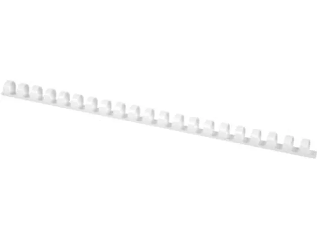 Bindrug Kunststof Wit 14mm 21 Rings Doos 100 Stuks