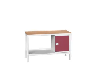 werkbank,HxBxD 930x1500x600mm,multiplexblad,4voeten,uitrusting: 1kast - 1