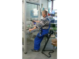 Stahulp Staal H 610-860Mm Zitting Zwart Pu Schuim Schuine Zuil - 4