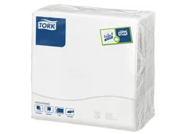 Tissue Servet 39X39Cm, 2 Lgs, 1/4 Vouw, Wit, 12X150