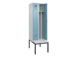 locker met bank,voor scheiding van kleding,HxBxD 2120x600x815mm,2vak