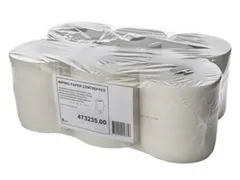 Blanco Centerfeed Poetspapier 1-laags wit met kern 300m/20cm 6 rol